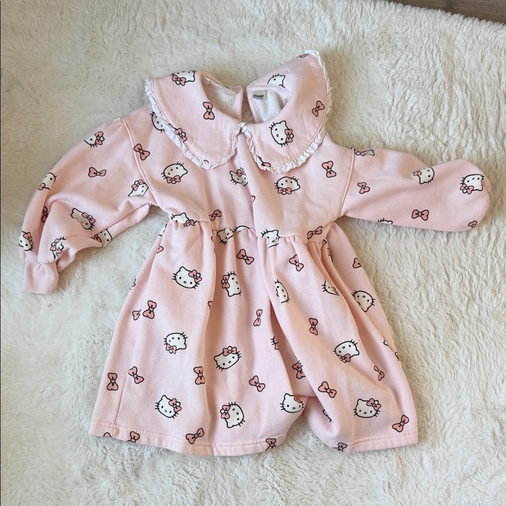 Sanrio Baby Dress in Light Pink Hello Kitty Print